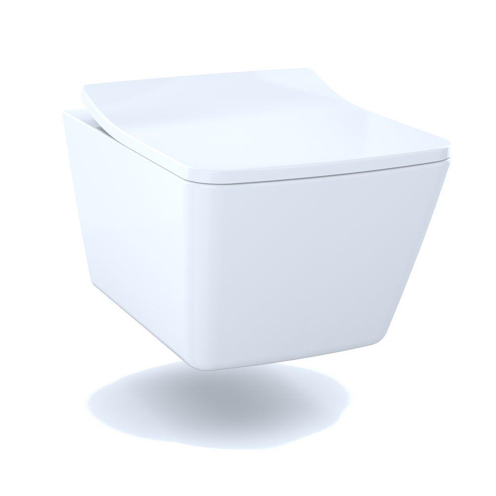 TOTO Cotton 1.28 gpf Elongated Wall Mount Toilet Bowl 