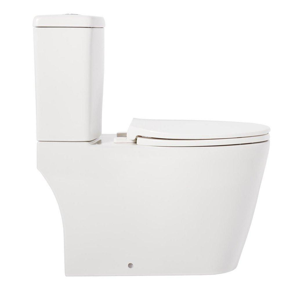 Signature Hardware White 1.28 gpf Elongated Two Piece Toilet 