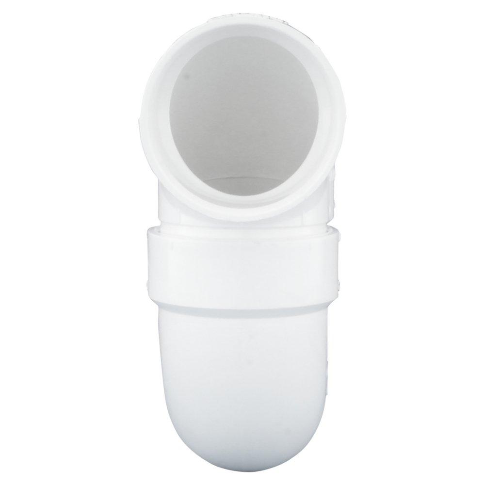 White PVC DWV Low Profile P-Trap 