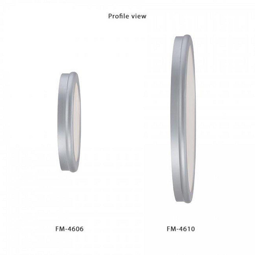 Titanium GEOS 10IN ROUND LED LOW-PROFILE FLUSH MOUNT 2700K IN TITANIUM 