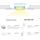 WAC Lighting White LED Linear Symmetrical Recessed Channel 