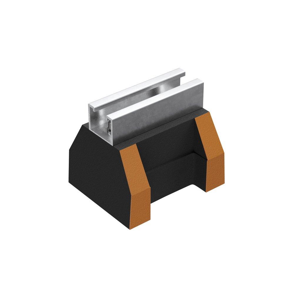 FNW® Orange Recycled Rubber and Pre-Galvanized Steel Channel Support 