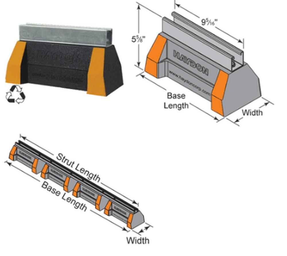 FNW&reg; Pre-Galvanized Recycled Rubber and Steel Support System 