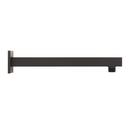 12 in. Square Wall Mount Wall Arm with Escutcheon in Matte Black
