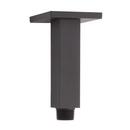 Signature Hardware Matte Black 4 in. Square Ceiling Mount Shower Arm with Escutcheon 