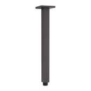 Signature Hardware Matte Black 12 in. Ceiling Mount Shower Arm with Escutcheon 