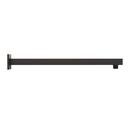 Signature Hardware Matte Black 18 in. Square Wall Mount Shower Arm with Escutcheon 