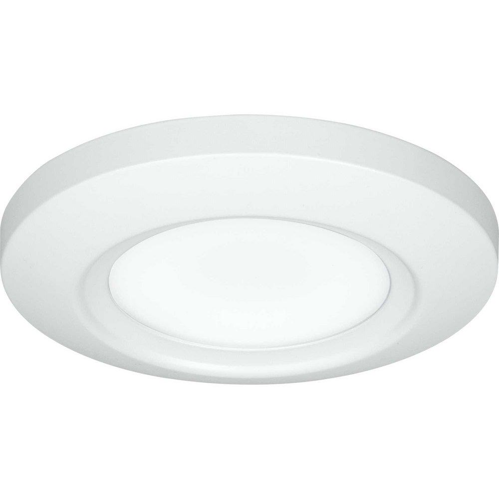 Progress Lighting White 5-1/2 in. 11.5W 1-Light LED Low Profile Flush Mount Ceiling Fixture 