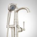 Signature Hardware Polished Nickel 1.8 gpm Floor Mount Tub Filler Faucet with Single Lever Handle 