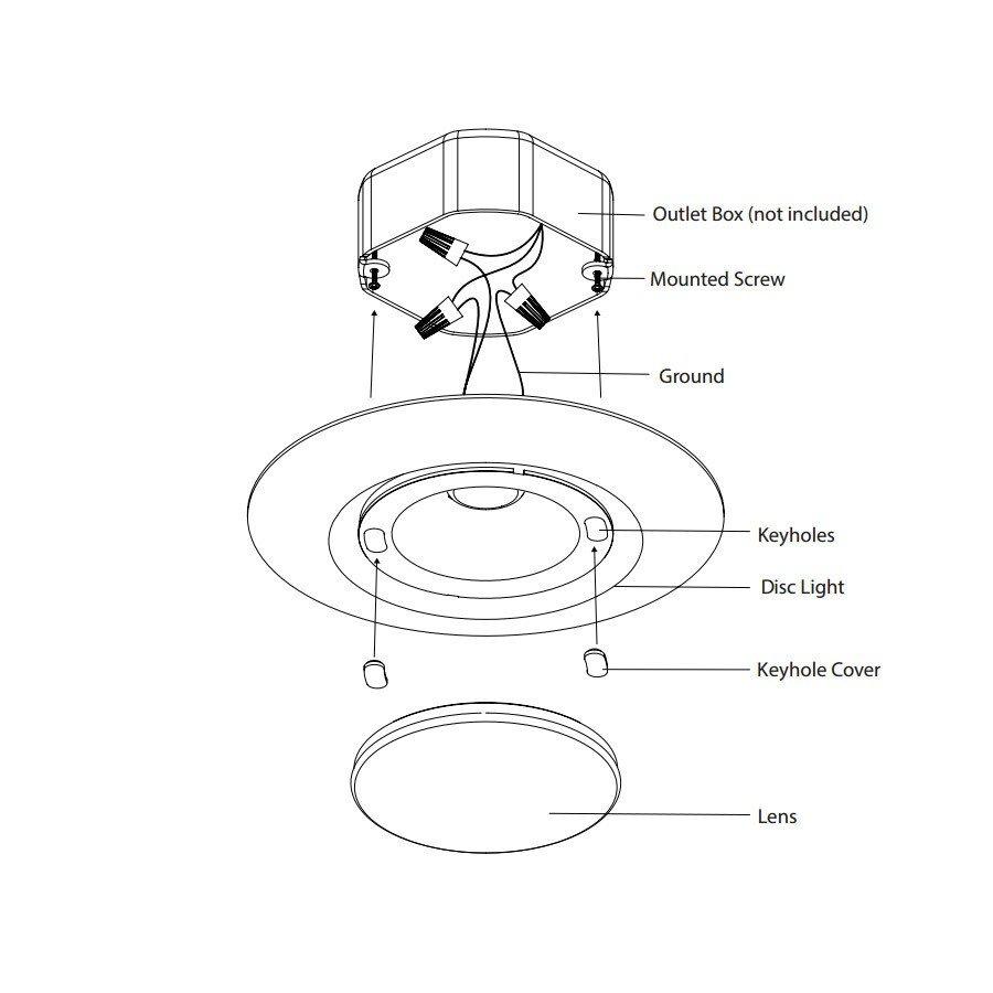 WAC Lighting White 16W 1-Light Integrated LED 