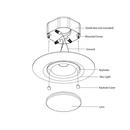 WAC Lighting White 16W 1-Light Integrated LED 