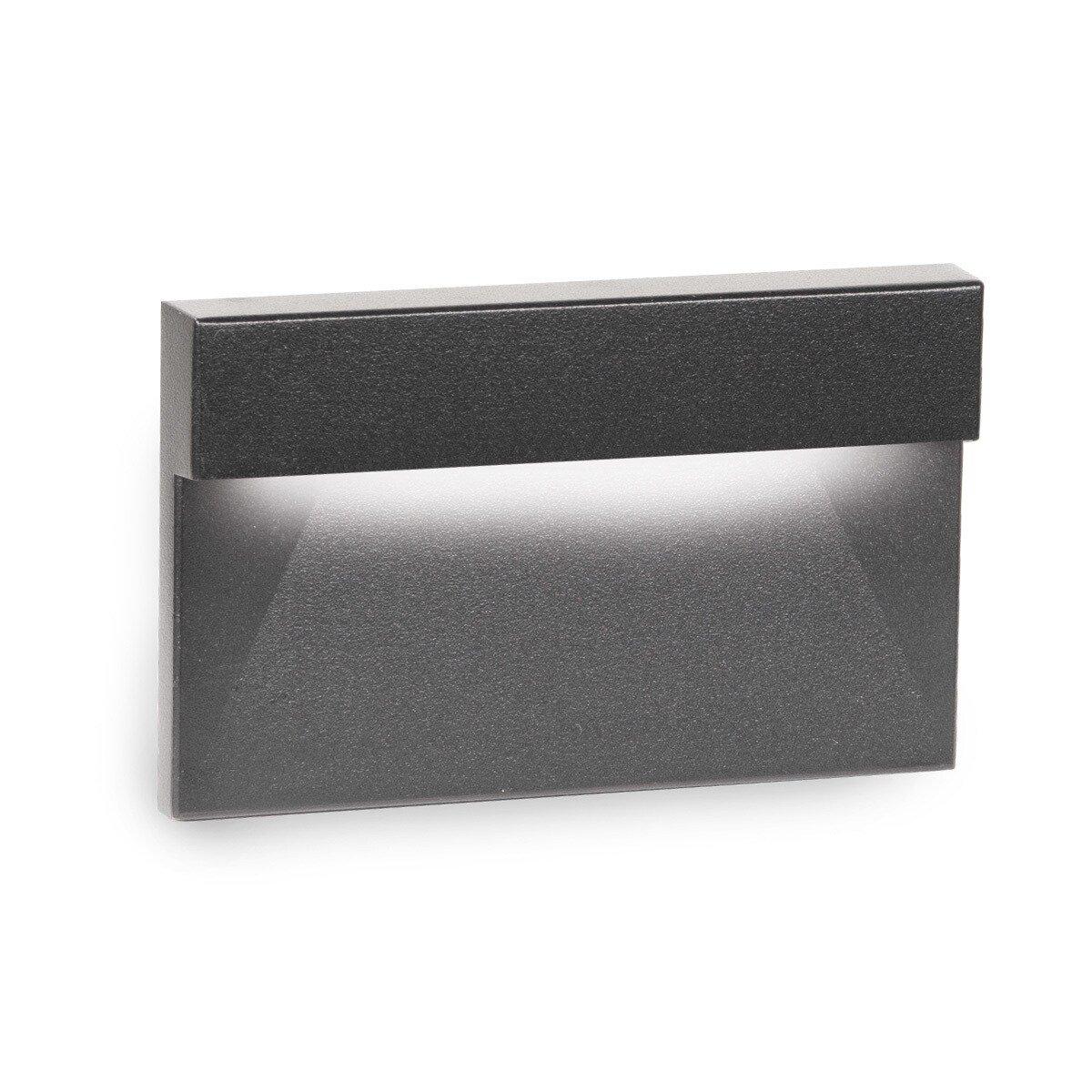 WAC Lighting Black 22W 1-Light LED Step and Wall Light 
