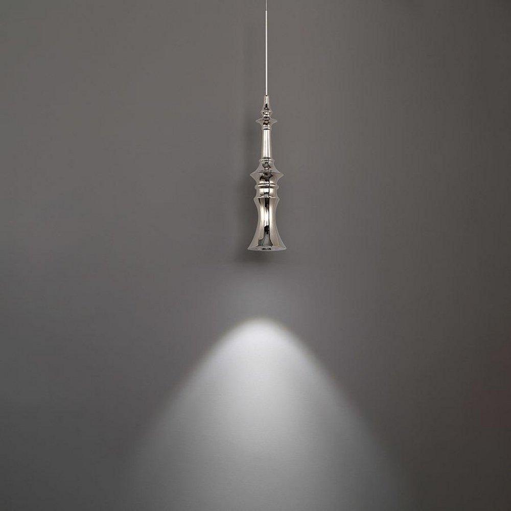 Polished Nickel HOOKAH 14IN LED SINGLE LIGHT PENDANT 3000K IN POLISHED NICKEL 