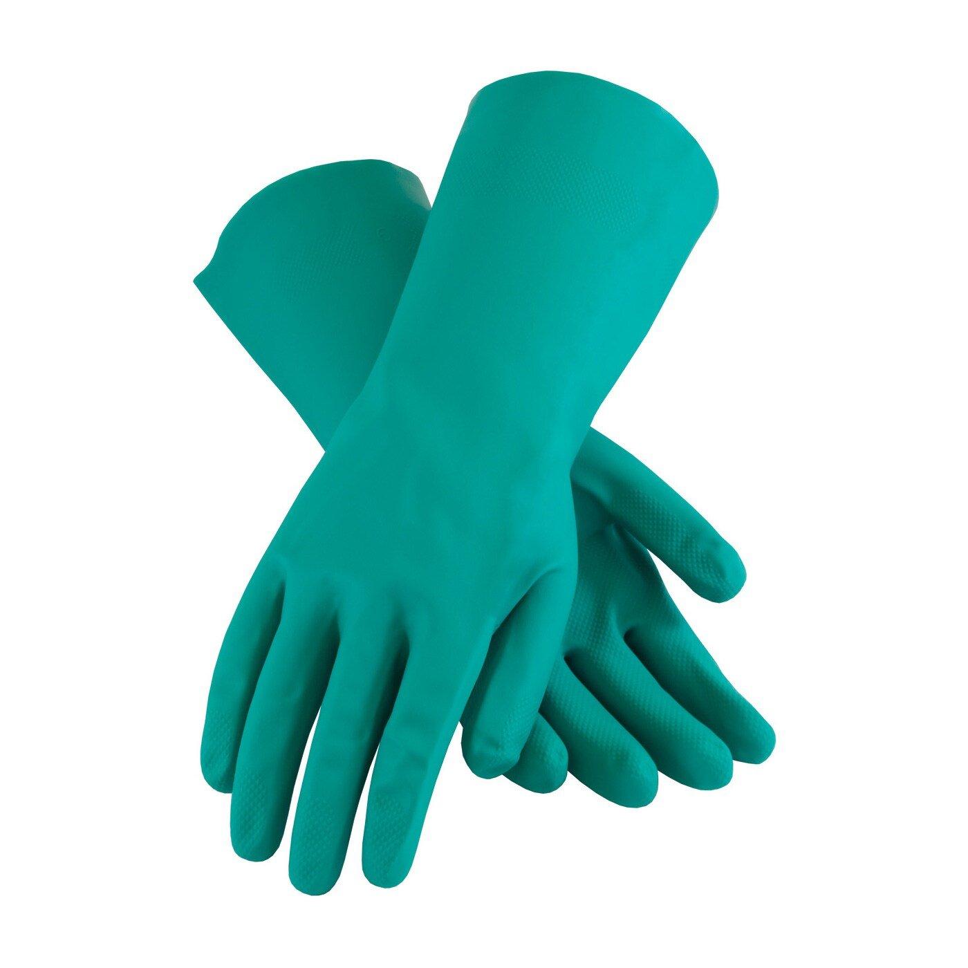 PIP&reg; Green 15 mil Rubber Chemical Resistant Glove in Green 