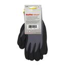 L Size Nylon and Lycra® Gloves with Nitrile Coated Grip in Black and Grey