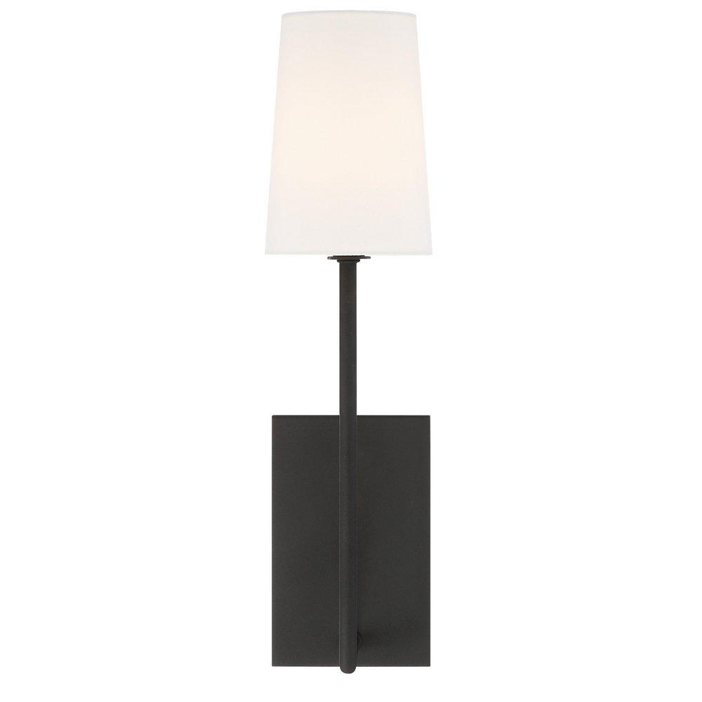 Crystorama Black Forged 60W 1-Light 18 in. Wall Sconce 