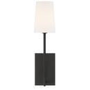 60W 1-Light Candelabra E-12 Wall Sconce in Black Forged