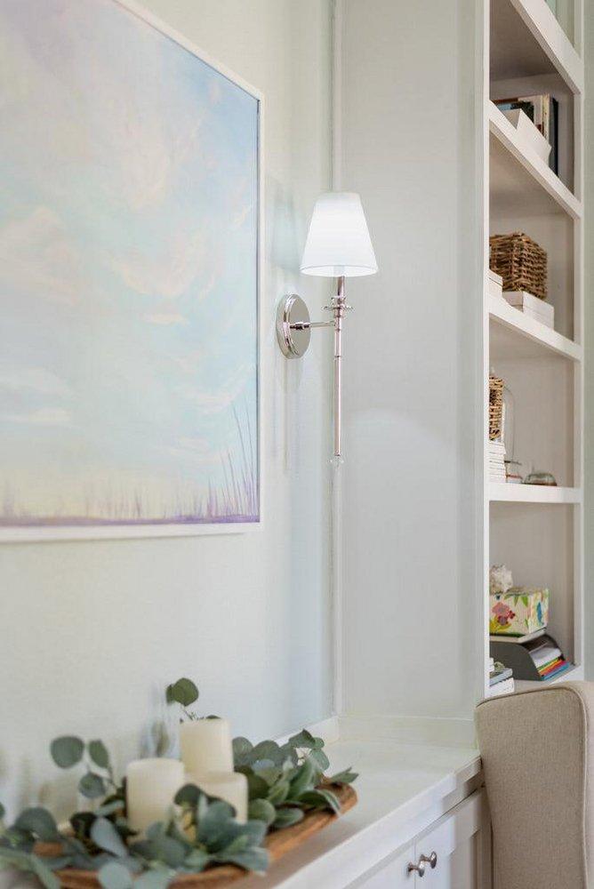 Crystorama Polished Nickel 60W 1-Light Candelabra E-12 Incandescent Wall Sconce 