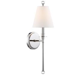 60W 1-Light Candelabra E-12 Wall Sconce in Polished Nickel