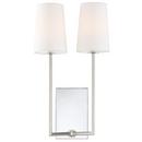 120W 2-Light Candelabra E-12 Incandescent Wall Sconce in Polished Chrome