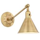 60W 1-Light Medium E-26 Incandescent Wall Sconce in Aged Brass