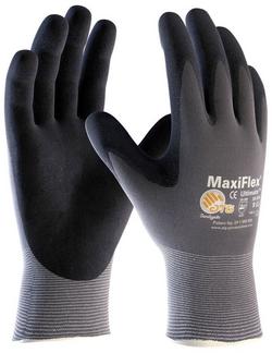 Seamless Knit Nylon/Elastane Glove with Nitrile Coated MicroFoam Grip on Palm & Fingers - Touchscreen Compatible, Size Large (Pack of 12)