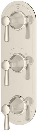 DXV Platinum Nickel Three Handle Shower Faucet (Trim Only) 