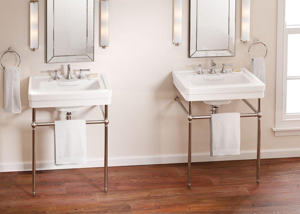 DXV Polished Chrome Two Handle Widespread Bathroom Sink Faucet 