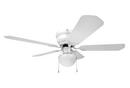 42 in. 5-Blade Hugger Mount Ceiling Fan with LED Light Kit in White