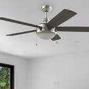 Westcraft Brushed Chrome 52 in. 22W 120V 5-Blade Ceiling Fan with Integrated LED Light Kit 