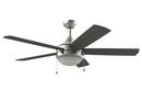 52 in. 5-Blade Ceiling Fan with Integrated LED Light Kit in Brushed Chrome