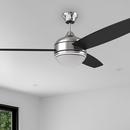Westcraft Brushed Nickel 52 in. 22W 120V 3-Blade Ceiling Fan with Integrated LED Light Kit 