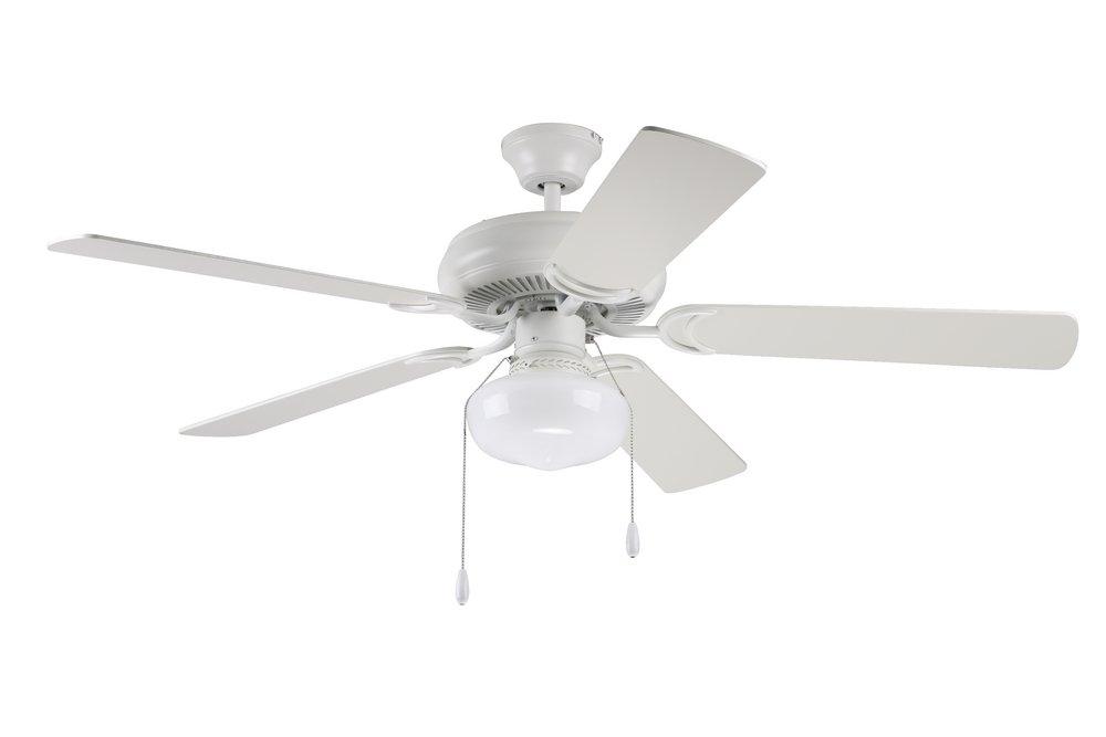 Westcraft White 52 in. 5-Blade Ceiling Fan with LED Light Kit 