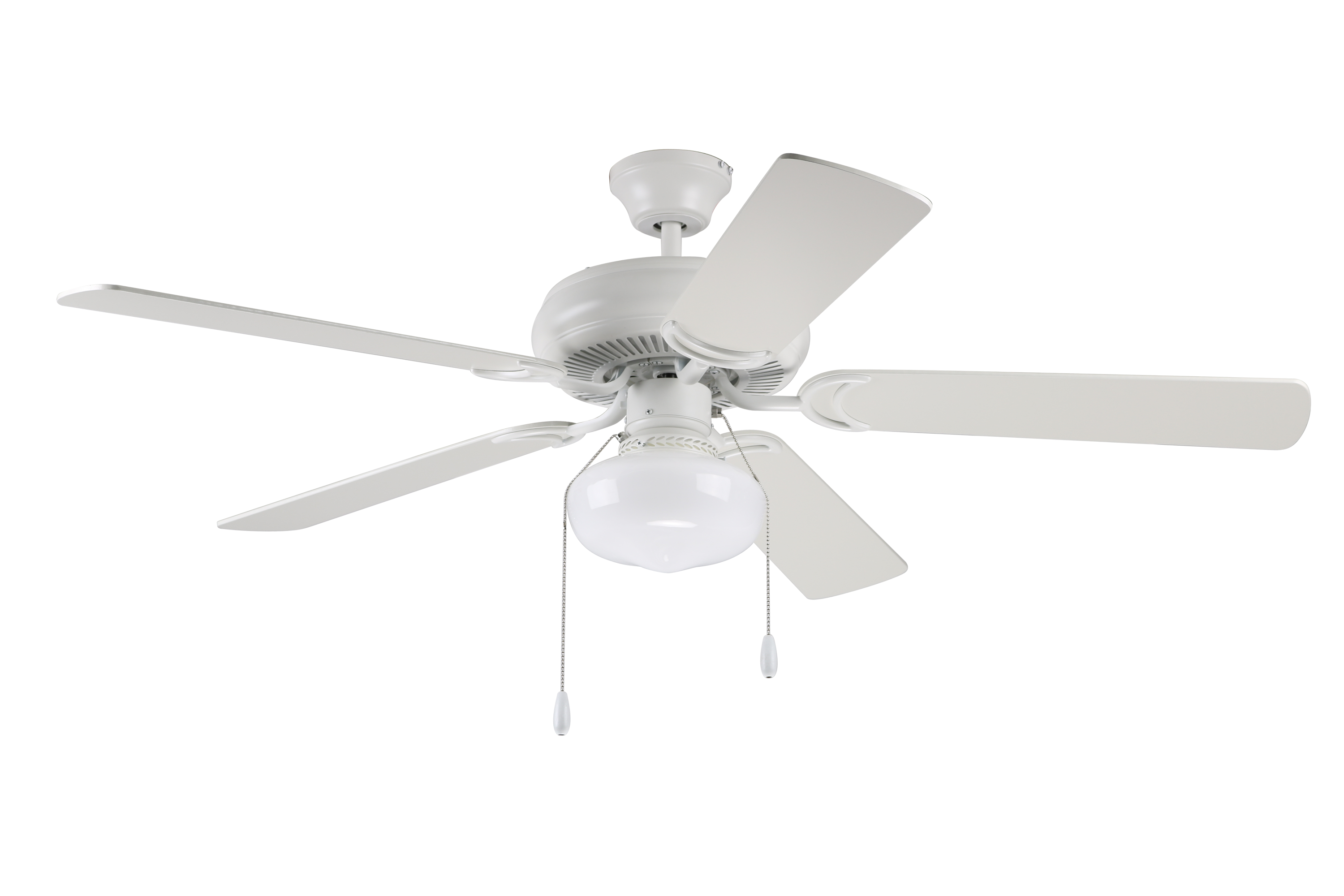 Westcraft White 52 in. 6.5W 120V 5-Blade Ceiling Fan with LED Light Kit 