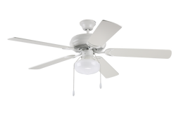 52 in. 5-Blade Indoor Ceiling Fan in White