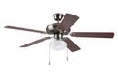 Westcraft Brushed Nickel 52 in. 5-Blade Ceiling Fan with LED Light Kit 