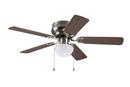 Westcraft Brushed Nickel 42 in. 5-Blade Hugger Mount Ceiling Fan with LED Light Kit 