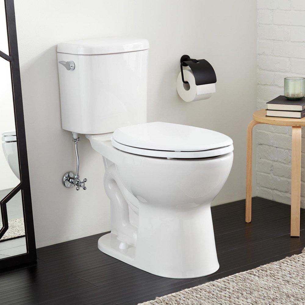 Signature Hardware White 1.28 gpf Elongated Toilet Bowl 