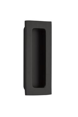Rectangle Flush Pull in Flat Black