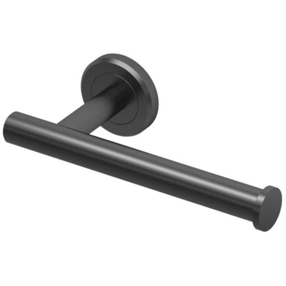 Gatco Matte Black Horizontal and Wall Toilet Tissue Holder 
