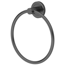 Round Closed Towel Ring in Matte Black