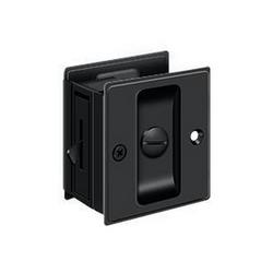 Sliding pull Pocket Privacy Door Lock in Matte Black
