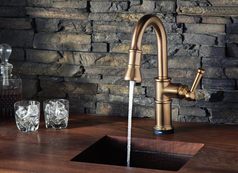 Brizo Luxe Gold Single Handle Lever Bar Faucet 