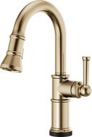 Single Handle Pull Down Bar Faucet in Luxe Gold