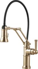 Brizo Luxe Gold Single Handle Pull Down Kitchen Faucet 