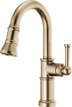 Single Handle Pull Down Bar Faucet in Brilliance&reg; Luxe Gold&reg;