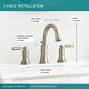 Peerless&reg; Brushed Nickel Two Handle Lever Deck Mount Service Faucet 
