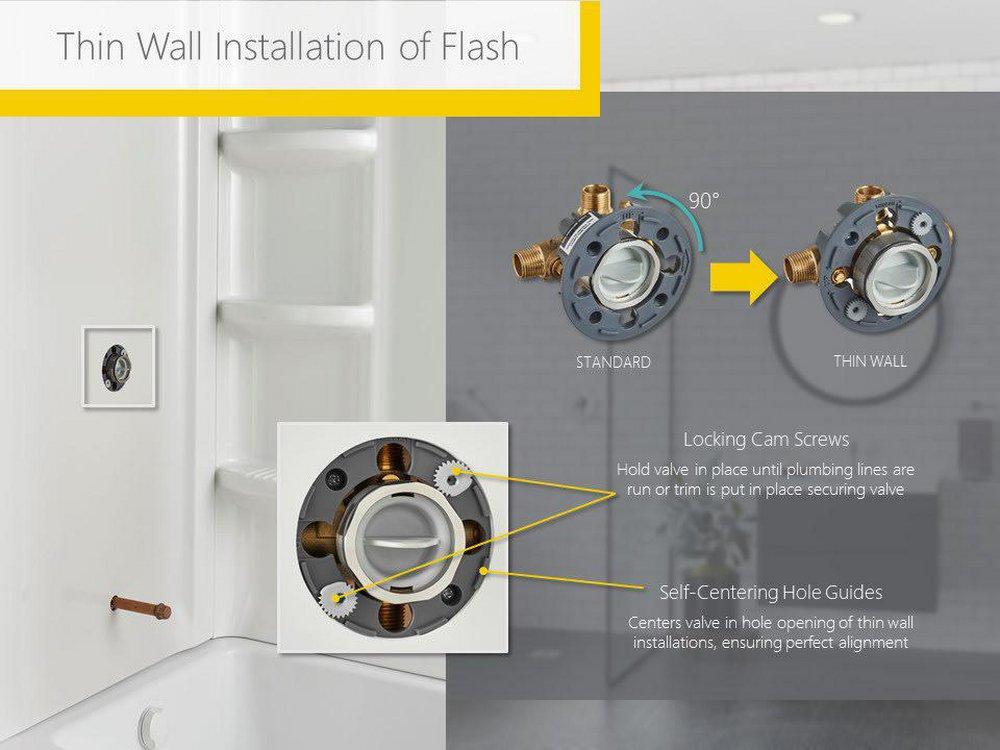 American Standard Polished Chrome Single Handle Multi Shower Faucet Trim Only 