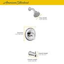 American Standard Polished Chrome Single Handle Single Bathtub & Shower Faucet Trim Only 