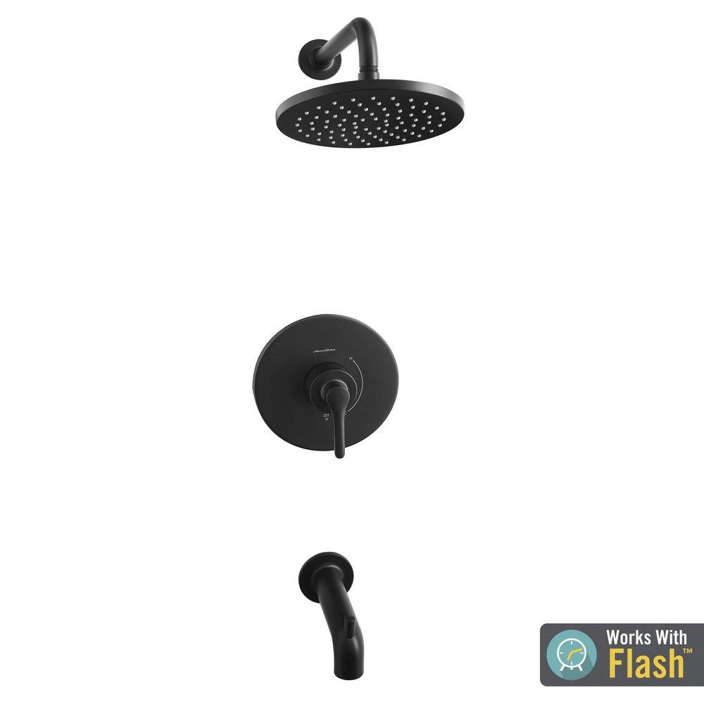 American Standard Matte Black Single Handle Single Shower Faucet Trim Only 
